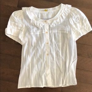 Cotton blouse with ruffles